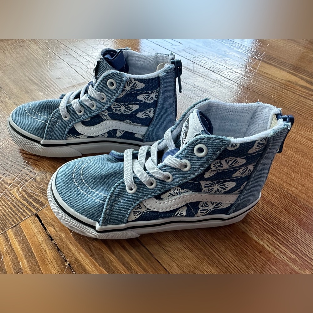 Vans Kids Denim Butterfly High-Tops - Picture 2 of 7